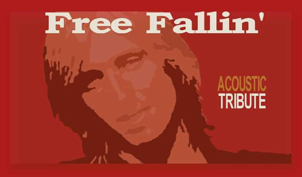 Free Fallin' Headline over stylized  image of Tom Petty