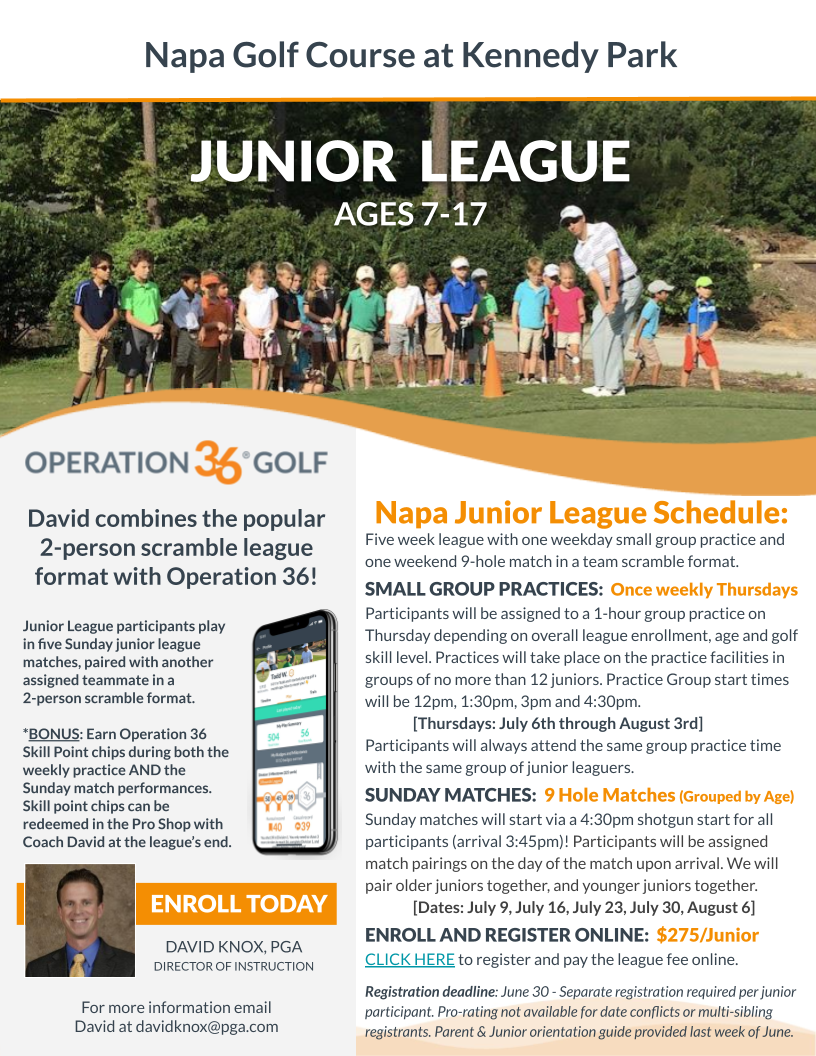 Napa Junior League Summer 2023 Flyer